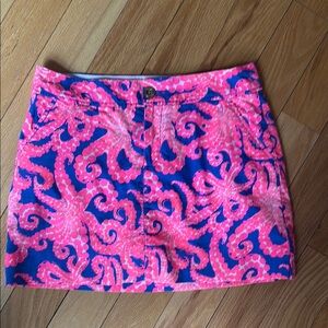 Vibrant Pink and Blue Women's lily pulitzer Skirt